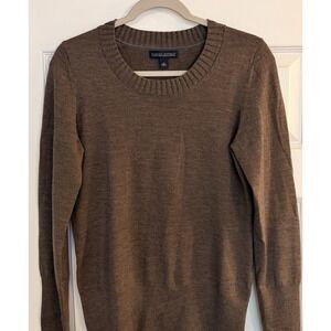 Banana Republic Extra Fine Italian Merino Wool Sweater Sz M Neutral Quiet Luxury